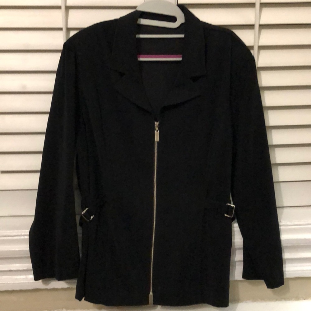 Black zippered jacket